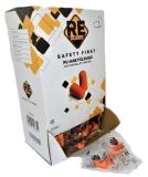 Špunty do uší, oranžová, PU pěna, 200 párů, SF0322 ,balení 200 ks