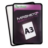 Prezentační kapsa Magneto Solo, černá, magnetická, A3, DJOIS ,balení 2 ks