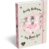 Desky s gumičkou Tiny Dancer, Lovely Ballerina, 44 mm, karton, A4, LIZZYSULI 7470216003