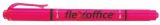 Zvýrazňovač HL01, růžová, 1,0/4,0 mm, oboustranný, FLEXOFFICE ,balení 12 ks
