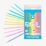 Barevné pastelky PASTEL, 12 barev, kulaté, MITAMA 62827 ,balení 12 ks