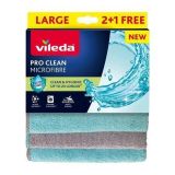 Hadřík Pro Clean, s mikrovlákny, 2+1 ks, VILEDA ,balení 3 ks Hadřík Pro Clean, s mikrovlákny, 2+1 ks, VILEDA ,balení 3 ks