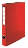 Pořadač dvoukroužkový, červený, 35 mm, A4, PP/karton, VICTORIA