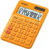 Kalkulačka MS 20 UC, oranžová, stolní, 12 místný displej, CASIO
