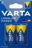 Baterie Longlife Power, C (malý monočlánek), 2 ks, VARTA