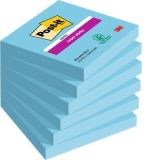 Samolepicí bloček Super Sticky, modrá, 76 x 76 mm, 6x 90 listů, 3M POSTIT 7100263845 ,balení 540 ks