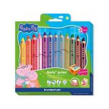 Barevné pastelky Noris junior 140, 12 barev, 3v1, edice Peppa Pig, šestihranné, STAEDTLER 140 C12 Barevné pastelky Noris junior 140, 12 barev, 3v1, edice Peppa Pig, šestihranné, STAEDTLER 140 C12