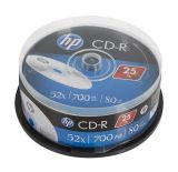 CD-R, 700 MB, 52x, 25 ks, spindle, HP 69311 ,balení 25 ks