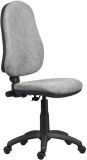 Kancelářská židle, textilní, černá základna, XENIA ASYN, světle šedá