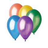 Balónek, mix barev, metalická, 26 cm ,balení 10 ks