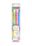 Gelové pero Sarasa Clip Lollipop, 3 různé barvy, 0,33 mm, stiskací mechanismus, ZEBRA 99431