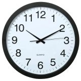 Nástěnné hodiny Hama Jumbo Aruba tiché / černé / průměr 40 cm