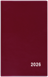 Diář kapesní PVC - čtrnáctidenní / bordó
