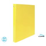 Desky kroužkové A4 LUMA / 4-kroužek / pastelově žlutá