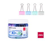 Klipy kovové pastelové DELI - 19 mm / 40 ks Klipy kovové pastelové DELI - 19 mm / 40 ks