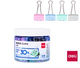 Klipy kovové pastelové DELI - 19 mm / 40 ks Klipy kovové pastelové DELI - 19 mm / 40 ks