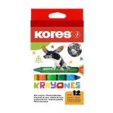 Voskové pastelky trojhranné Kores Kraynones - 12 barev Voskové pastelky trojhranné Kores Kraynones - 12 barev