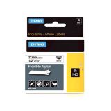 Pásky D1 nylonová flexibilní pro elektronické štítkovače DYMO - 12 mm x 3,5 m černý tisk / bílá páska Pásky D1 nylonová flexibilní pro elektronické štítkovače DYMO - 12 mm x 3,5 m černý tisk / bílá páska