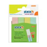 Samolepicí záložky Stick´n by Hopax - 12 x 50 mm / 4 x 100 lístků / pastelové barvy