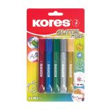 Lepidlo Kores Glitter Glue - 5 x 10,5 ml / klasické barvy Lepidlo Kores Glitter Glue - 5 x 10,5 ml / klasické barvy