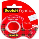 Lepicí páska Scotch Crystal s odvíječem - 19 mm x 7,5 m