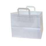 Tašky papírové plochá ucha - bílá / 315 x 215 x 245 mm Tašky papírové plochá ucha - bílá / 315 x 215 x 245 mm