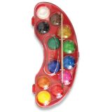 Vodové barvy Kores Akuarellos - 12 barev / průměr 30 mm + štětec Vodové barvy Kores Akuarellos - 12 barev / průměr 30 mm + štětec