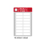 Tabelační etikety s vodící drážkou - 89 x 36,1 mm dvouřadé 8000 etiket / 500 skladů Tabelační etikety s vodící drážkou - 89 x 36,1 mm dvouřadé 8000 etiket / 500 skladů