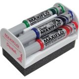 Popisovač Pentel MAXIFLO MWL5M - sada 4 ks + houbička Popisovač Pentel MAXIFLO MWL5M - sada 4 ks + houbička