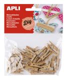 Dřevěné kolíčky APLI přírodní / 45 ks Dřevěné kolíčky APLI přírodní / 45 ks