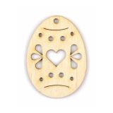 Velikonoční dřevěný výřez - vajíčko srdíčko 5,1 x 7 cm Velikonoční dřevěný výřez - vajíčko srdíčko 5,1 x 7 cm