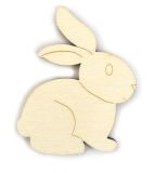 Velikonoční dřevěný výřez - zajíc 5,5 cm Velikonoční dřevěný výřez - zajíc 5,5 cm