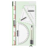 Magnetické rýsovací potřeby na školní tabuli WISSNER - sada 6 ks / bílá Magnetické rýsovací potřeby na školní tabuli WISSNER - sada 6 ks / bílá