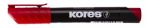 Popisovač Kores K-Marker Permanent - červená / kulatý hrot