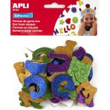 Samolepicí písmena APLI - třpytivá / 52 ks