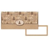 Vánoční obálka na peníze - hnědé stromečky