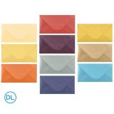 Metalické obálky DL - barevný mix Metalické obálky DL - barevný mix