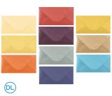 Metalické obálky DL - barevný mix