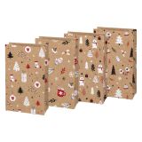 Vánoční sáček KRAFT 1- mix motivů / 10 x 18 cm Vánoční sáček KRAFT 1- mix motivů / 10 x 18 cm