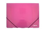Spisové desky s gumou eColection A4 / 3 klopy / růžová