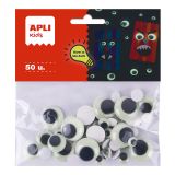 Samolepicí očička APLI svítící ve tmě / 50 ks Samolepicí očička APLI svítící ve tmě / 50 ks