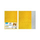 Samolepicí pěnovka MOOSGUMMI A4 - zlatá a stříbrná BIO GLITR / 10ks