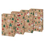 Vánoční sáček KRAFT 4 - mix motivů / 10 x 18 x 6 cm Vánoční sáček KRAFT 4 - mix motivů / 10 x 18 x 6 cm