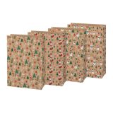 Vánoční sáček KRAFT 6 - mix motivů / 26 x 36 x 12 cm Vánoční sáček KRAFT 6 - mix motivů / 26 x 36 x 12 cm
