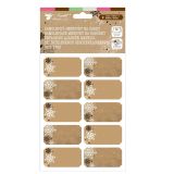 Samolepicí jmenovky KRAFT- 20 ks