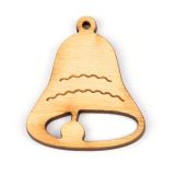 Dřevěný výřez - Zvonek 4x3cm / 5ks Dřevěný výřez - Zvonek 4x3cm / 5ks