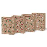 Vánoční dárková taška KRAFT M - mix motivů / 19 x 25 cm Vánoční dárková taška KRAFT M - mix motivů / 19 x 25 cm