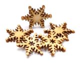 Dřevěný výřez - vločka 2,5 cm / 5 ks