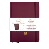 Blok Luxi A5 - linka / 96 listů / bordó srdce Blok Luxi A5 - linka / 96 listů / bordó srdce