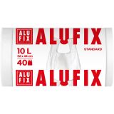 Pytle do koše Alufix Premium se zavazováním - 44x36cm + 16cm / 10l / 10my / 40ks / bílá Pytle do koše Alufix Premium se zavazováním - 44x36cm + 16cm / 10l / 10my / 40ks / bílá